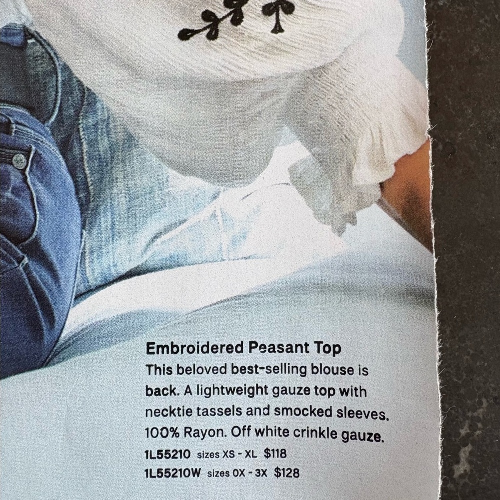 Boho White Linen Peasant Top with Black Intricate Embroidery - Picture 14 of 16